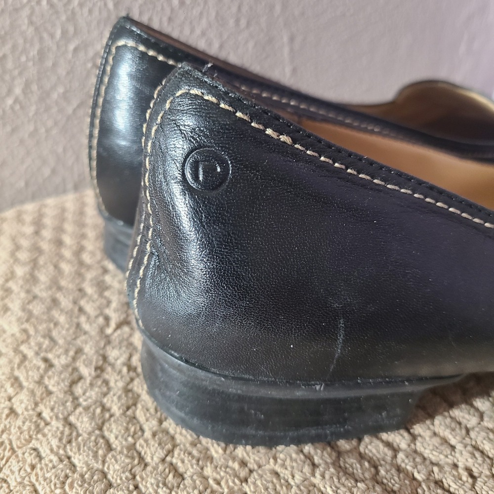 Sole Innovations Rockport Loafers Women 10W Black Leather Square Toe Slip On - Picture 5 of 9